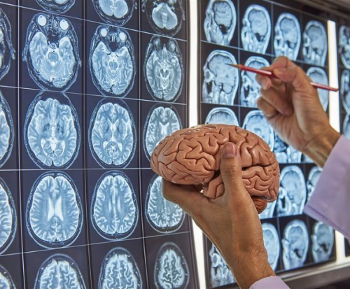 Group of people discussing something shwon on a laptop